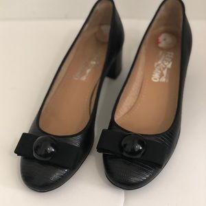 Ferragamo block heel shoes